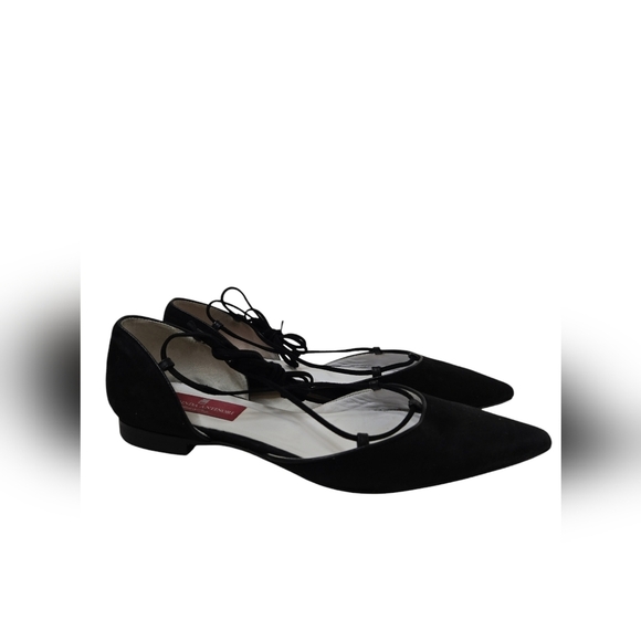 Clorinda Antinori Black Ballet Lace Up Flats, size 37 - Picture 2 of 5